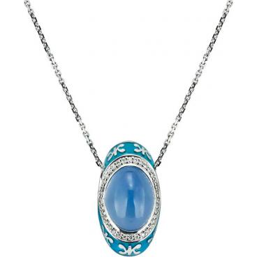 Золотой кулон Korloff PK301WGDCH/0095O c бриллиантом, халцедоном 1