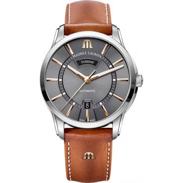 Мужские швейцарские механические наручные часы Maurice Lacroix PT6358-SS001-331-2 1