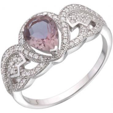 Серебряное кольцо Митра Ювелир R-1121-IML с алекситом, фианитами 1 Серебряное кольцо Митра Ювелир R-1121-IML с алекситом, фианитами 1