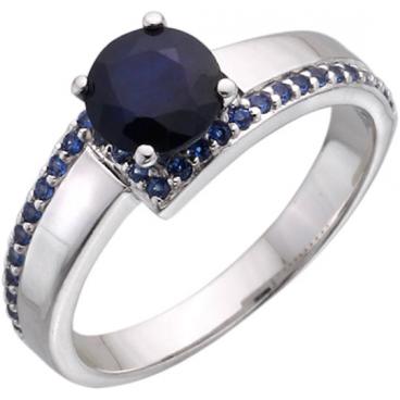 Серебряное кольцо Митра Ювелир R-1199-SA-NLB с сапфиром, нанокристаллами 1 Серебряное кольцо Митра Ювелир R-1199-SA-NLB с сапфиром, нанокристаллами 1