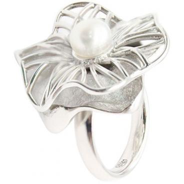 Серебряное кольцо Митра Ювелир R-53r-0082 с жемчугом 1 Серебряное кольцо Митра Ювелир R-53r-0082 с жемчугом 1