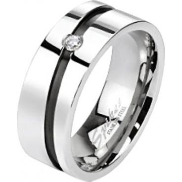 Мужское стальное кольцо Mr.Jones R-H1012 с цирконом 1 Мужское стальное кольцо Mr.Jones R-H1012 с цирконом 1