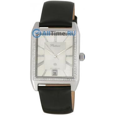 Мужские российские механические серебряные наручные часы Platinor Rt51906.423 1