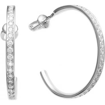 Серебряные серьги полукольца Серебро России S-2833-R-45647 с фианитами 1 Серебряные серьги полукольца Серебро России S-2833-R-45647 с фианитами 1