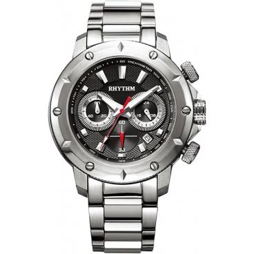 Мужские японские наручные часы Rhythm S1103S02 с хронографом 1