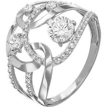 Серебряное кольцо КЮЗ Дельта S113724 с фианитами 1 Серебряное кольцо КЮЗ Дельта S113724 с фианитами 1