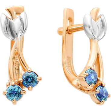 Детские золотые серьги Ювелирные Традиции S122-3086TL с Лондон топазами 1 Детские золотые серьги Ювелирные Традиции S122-3086TL с Лондон топазами 1