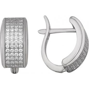 Серебряные серьги Национальное Достояние S2-393-1-nd с фианитами 1 Серебряные серьги Национальное Достояние S2-393-1-nd с фианитами 1
