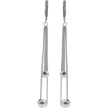 Серебряные длинные серьги Национальное Достояние S60-159R-nd 1 Серебряные длинные серьги Национальное Достояние S60-159R-nd 1