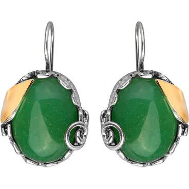 Серебряные серьги Yaffo SAE989 с авантюринами 1