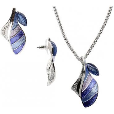 Комплект: женские серьги и колье Fiore Luna SAH-22341.1-BL 1 Комплект: женские серьги и колье Fiore Luna SAH-22341.1-BL 1