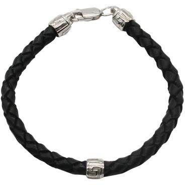 Мужской кожаный браслет Воронин Голд SB849 1 Мужской кожаный браслет Воронин Голд SB849 1