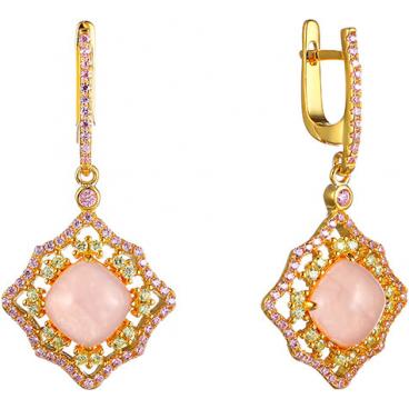 Серебряные серьги Element47 by JV SE001133C-1 с кварцем, цирконием 1 Серебряные серьги Element47 by JV SE001133C-1 с кварцем, цирконием 1