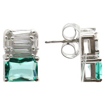 Серебряные серьги Element47 by JV SET-1162ED с цирконием 1 Серебряные серьги Element47 by JV SET-1162ED с цирконием 1