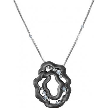 Серебряный кулон Algenda SET1-P c топазом 1