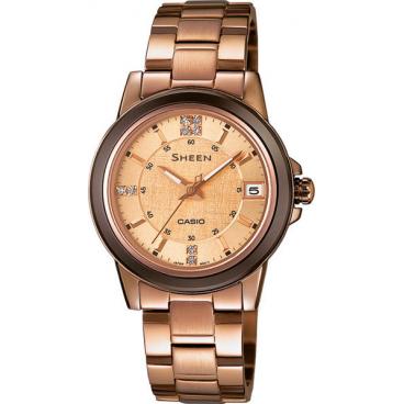 Женские японские наручные часы Casio SHE-4512BR-9A 1