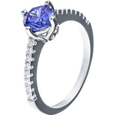 Серебряное кольцо Element47 by JV SL31012D1 с цирконием 1 Серебряное кольцо Element47 by JV SL31012D1 с цирконием 1