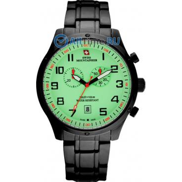 Мужские швейцарские наручные часы Swiss Mountaineer SM1222 с хронографом 1