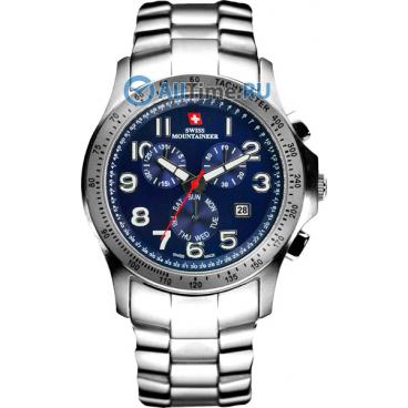 Мужские швейцарские наручные часы Swiss Mountaineer SM1313 с хронографом 1