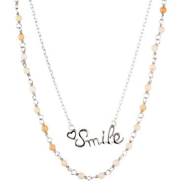 Серебряное колье ожерелье Element47 by JV SN1501027-H с агатами 1