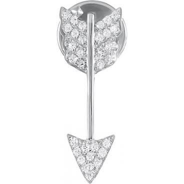 Серебряная брошь Element47 by JV SO-B0158 c цирконом 1 Серебряная брошь Element47 by JV SO-B0158 c цирконом 1