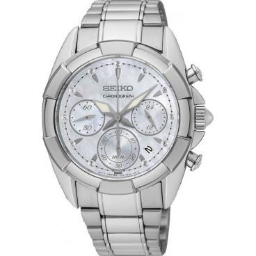 Женские японские наручные часы Seiko SRW807P1 с хронографом 1