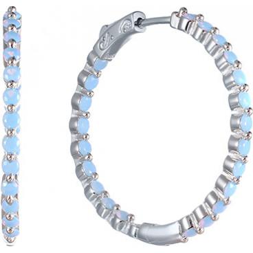 Серебряные серьги кольца конго Element47 by JV SY-354622-E с цирконием 1 Серебряные серьги кольца конго Element47 by JV SY-354622-E с цирконием 1