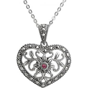 Серебряный кулон AS TJN111 c марказитом, cо Swarovski 1