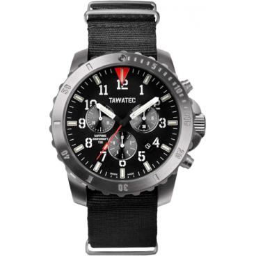 Мужские швейцарские титановые наручные часы Tawatec TWT.07.81.81G с хронографом 1