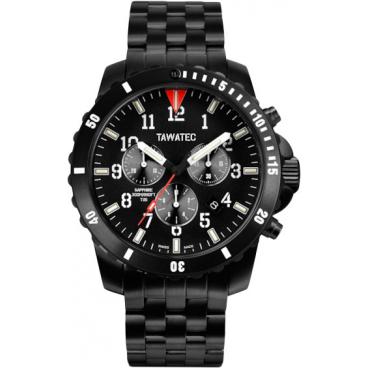 Мужские швейцарские титановые наручные часы Tawatec TWT.07.98.81B с хронографом 1