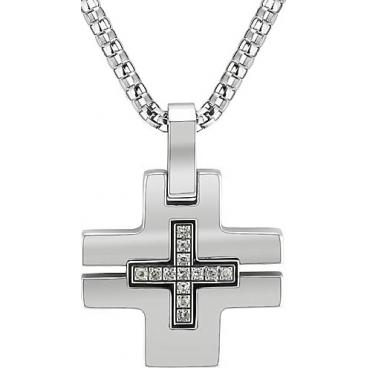 Мужская стальная подвеска с бриллиантом Comete UGL348 1 Мужская стальная подвеска с бриллиантом Comete UGL348 1