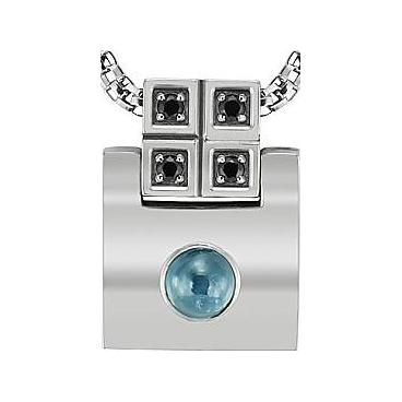 Мужской стальной кулон Comete UGL370 c сапфиром, cо шпинелью 1 Мужской стальной кулон Comete UGL370 c сапфиром, cо шпинелью 1