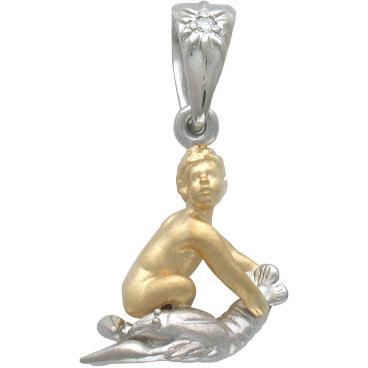 Золотой кулон Эстет V5P664007 c бриллиантом 1 Золотой кулон Эстет V5P664007 c бриллиантом 1