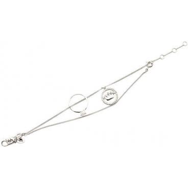 Латунный браслет цепь Juicy Couture WJW62463/040 с цирконием 1 Латунный браслет цепь Juicy Couture WJW62463/040 с цирконием 1