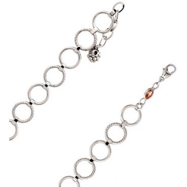 Большой серебряный браслет цепь Catena Z-0013_c с фианитами 1 Большой серебряный браслет цепь Catena Z-0013_c с фианитами 1